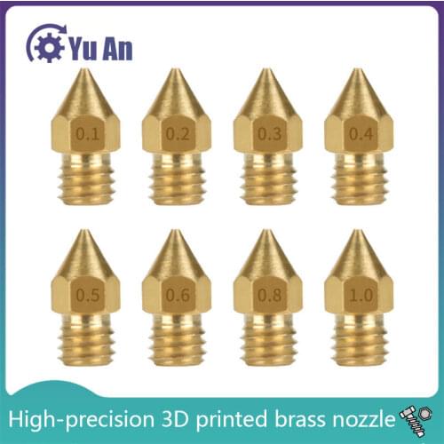 MK8 Nozzles 3D Print Extruder Brass Nozzles for Ender 3 Ender 5 Anet A8 Makerbot Creality CR-10 3D Printer Accessories