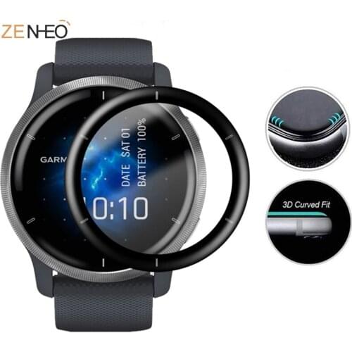 For Garmin Venu 2 Venu2 Full Cover 3D Curved Edge Plating Soft PMMA PET Film Screen Protector(Not Glass)