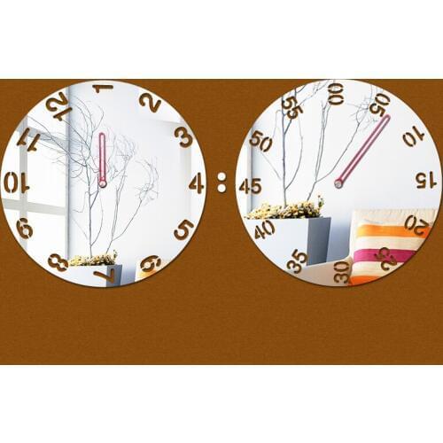 Newpromotion modern room quartz multi-piece set acrylic mirror watch wall clock 3d crystal watches clocks