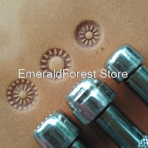 Leather carving printing equipment New steel carving engraving tools Large, medium and small three flower cores