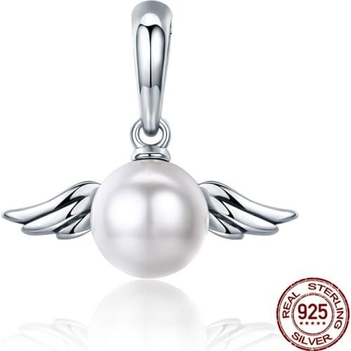 Fit original Pandora charm bracelet necklace beads pearl pendant 925 sterling silver for women jewelry DIY