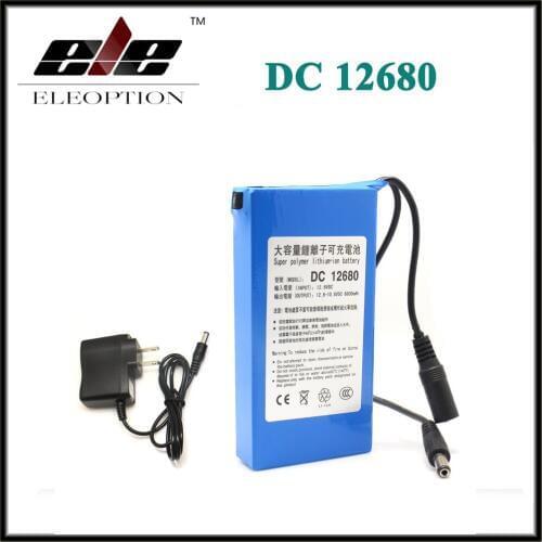 DC12680 Protable 6800mAh for DC 12V Super Rechargeable switch Lithium-ion Battery Pack US/EU Plug For Cameras camcorders