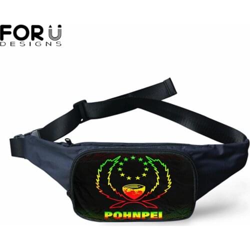 FORUDESIGNS Women Waist Pack Pohnpei Polynesian Tribal Printing Fanny Pack Luxury Women Belt Bags Casual Chest Pack Female Purse