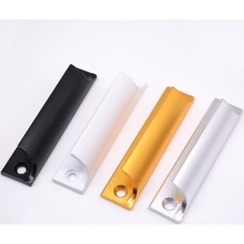 1Pc Aluminum Alloy handle drawer Screen Window balcony door Sliding move small pull knob 76mm hole spacing Hardware Accessories