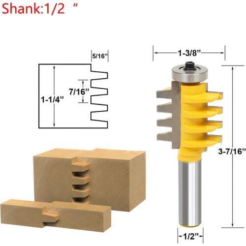 1/4” 1/2“Shank T Type Router Bit Wood Working Tenon Milling Cutter Groove Milling Cutter Tool Drilling Woodworking Accessories