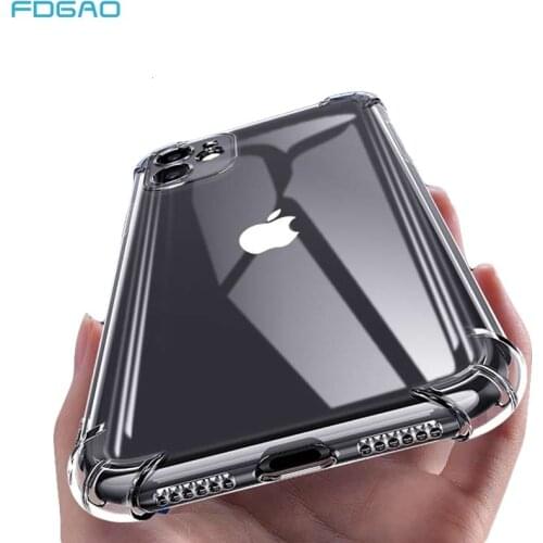 Ultra Thin Clear Phone Case For iPhone 12 11 Pro Max Case Silicone Soft Back Cover For iPhone XS Max XR X 8 7 Plus SE 2020 Case