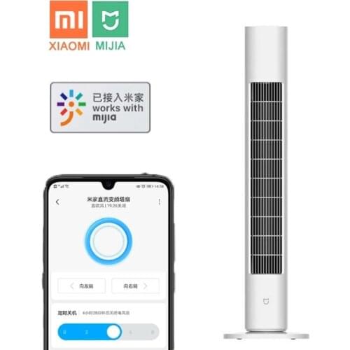 Xiaomi Mijia DC Inverter Tower Fan Summer Cooling Home Office Desk Tower Fan Bladeless Air Conditioner Cooling Fan