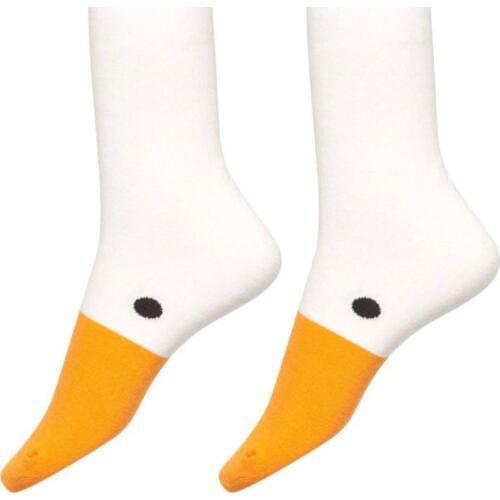 Womens Funny Goose Game Crew Socks Untitled Animal Novely Puppets Cotton Hosiery F3MD