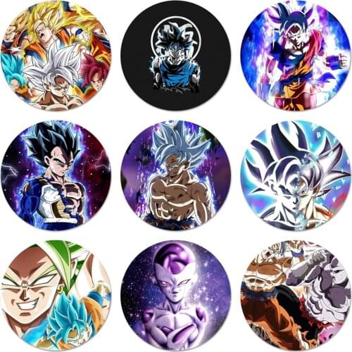 58mm Ultra Instinct Vegeta vs son goku Badge Brooch Pin Accessories For Clothes Backpack Decoration gift
