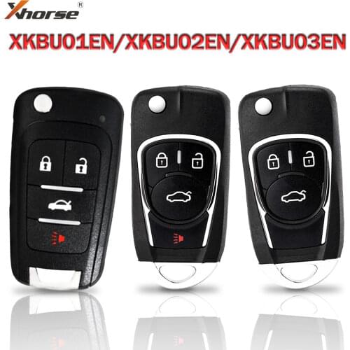 10pcs Xhorse BU Style Wire/Wireless Universal 3/4 Buttons Remote Car Keys for VVDI Key Tool MAX/VVDI2 Key Programmer