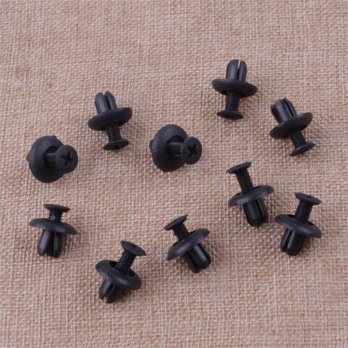 CITALL 10pcs Front Rear Bumper Push-Type Clip Retainer Fit For Mitsubishi Pajero Mini Tredia Lancer Evo VIII IX MB253964