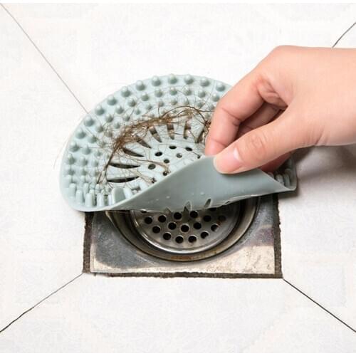 4pcs Hair Catcher,Home Drain Strainers Traps Floor Rubber Shower Drain Covers Basin Silicone Filters for Kitchen Bathroom