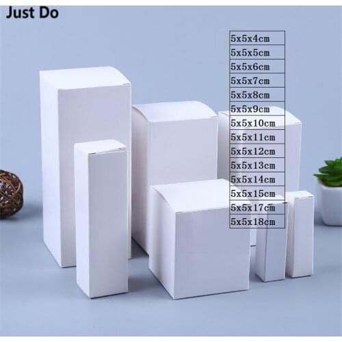 5*5*15cm white carton box White Paper Folding Boxes Small Handmade DIY Gifts Packaging Boxes White Cardboard Carton Boxes