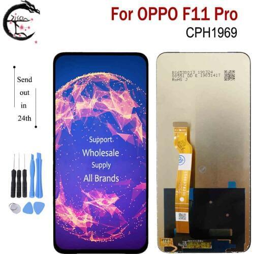6.53" LCD For OPPO F11 Pro CPH1969 Full LCD Display Screen Touch Sensor Digitizer Assembly For OPPO F11pro Display AAA Quality