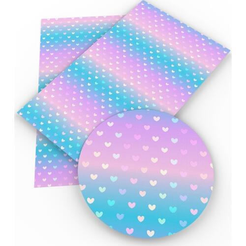 David accessories 20*33cm Heart Valentines Day Faux Synthetic Leather Fabric, DIY Decorative Garment Hairbow Bag Crafts,1Yc3529