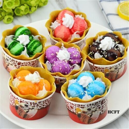 Kids children toys hotel bar cafe restaurant dessert bakery store shop decor fake simulation sundae cup ice cream model props