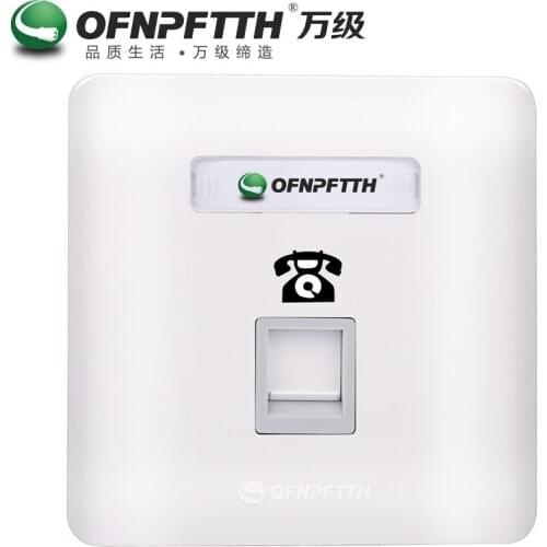 1 Port Faceplate wall mount panel WITH Computer/TV/Phone keystone Jack