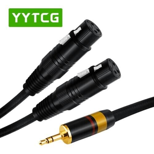 Hifi Audio Cable Mini Jack 3.5mm to 2 XLR 3 Pin for PC Headphone Amp MP3 Mixing Console Dual XLR to 3.5 Cable 0.5M 1M 2M 3M 5M