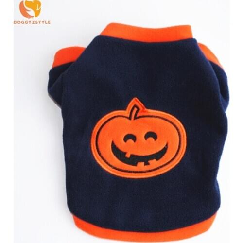 Shake Cashmere Cartoon Dog Sweater Autumn Warm Halloween Pumpkin Pattern Dog Clothes Pet Coat Jacket For Small Dogs Chihuahua