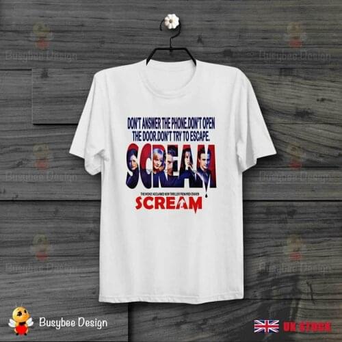 Scream 90s Cult Horror Film poster tee top Retro IDEAL GIFT UNISEX T SHIRT B625