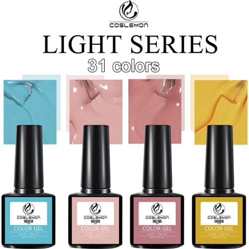 COSLEMON Toe Nail Polish 8ml Hybrid Varnish Manicure Art Semi Permanent Need UV LED Nail Art Base Top Coat Gel Nail Polish