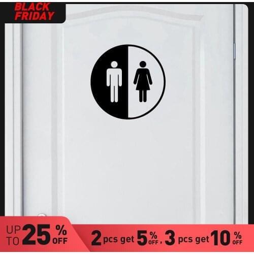 Cute WC Home Decoration Accessories Home Decor Toilet Bathrooms Wall Stickers Pvc Wall Decals Home Decor