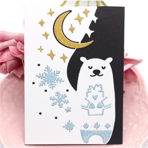 Cute Bear Metal Cutting Dies Stencils for Scrapbooking/photo album Decorative Embossing DIY Paper Cards