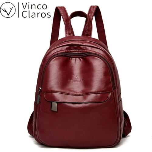 Mochila High Quality Leather Backpacks for Women Large Capacity Travel Back Pack Purses Designer Bags Luxury Bagpack Brand Sac