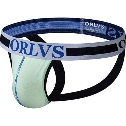 ORLVS Brand Low Waist Sexy Men Underwear Briefs Gay Pouch Men Jockstraps Men Underwear Men Thongs Cotton