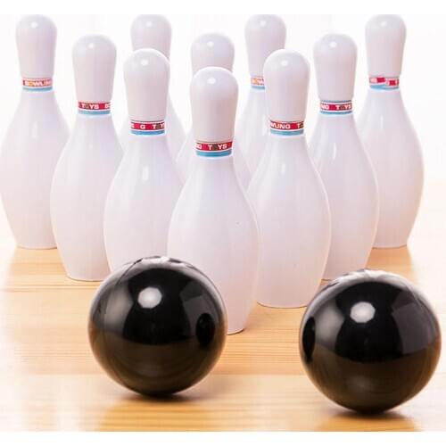 White Plastic Bowling Play Set Indoor Outdoor Bowling Games Parent Children Interactive Toy Home Game For Home School