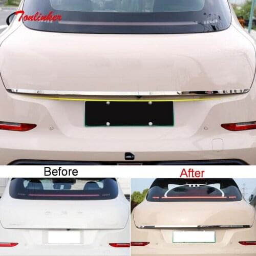 Tonlinker Cover Case Sticker For KIA RIO K2 2017-18 Car Styling 1 pcs Genuine Leather Gear Shift/Handbrake Collars cover Sticke