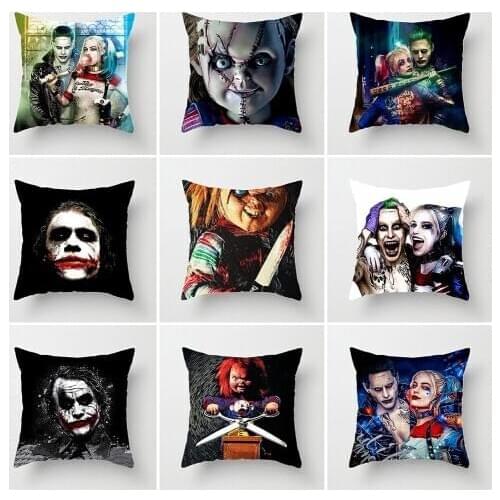 Halloween Pillow Case Horror Printing Cushion Cover New Style Sofa Lumbar Pillow pillow case decorative decoration accessories