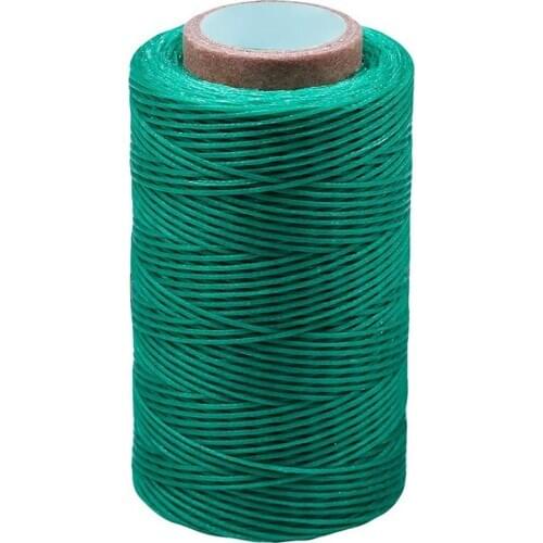 Imzay Light Green - 284Yards Leather Sewing Waxed Thread-Practical Long Stitching Thread For Bookbinding,Leather Project