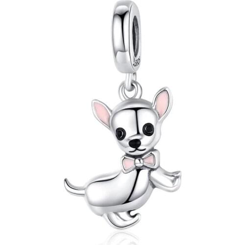 2020 Spring New 925 Sterling Silver Beads Dalmatians Patch Charms fit Original 3mm Bracelets Women DIY Jewelry CMS2037b