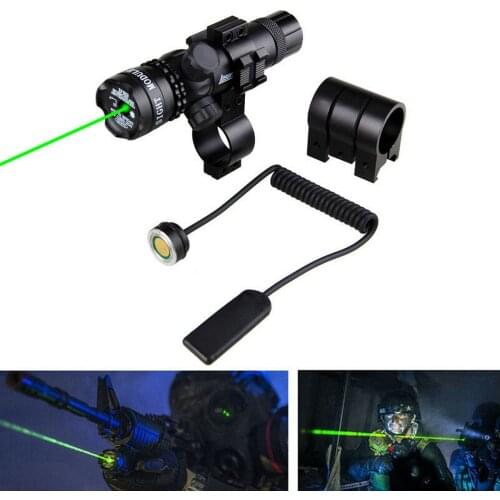 New Tactical Sight Green /Red Dot Laser Sight Scope Can Irradiate 5000m Pipe Clamp Sight with Remote Pressure Switch for Outdoor