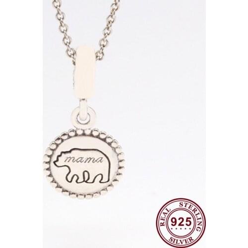 Original 925 Sterling Silver Charm Creative Polar Bear Fashion Pendant Fit Pandora Women Bracelet & Necklace Diy Jewelry