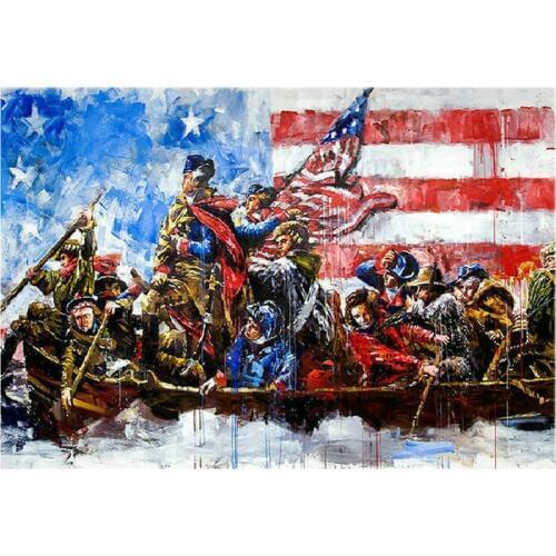 Full square / round diamond painting American flag painted landscape diy 5d diamond mosaic handmade embroidery crafts diamond