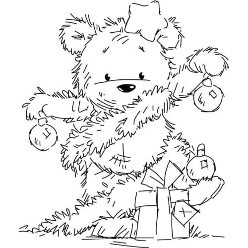 CHristmas bear stamp Clear Stamp for Scrapbooking Transparent Silicone Rubber DIY Photo Album Decor A205