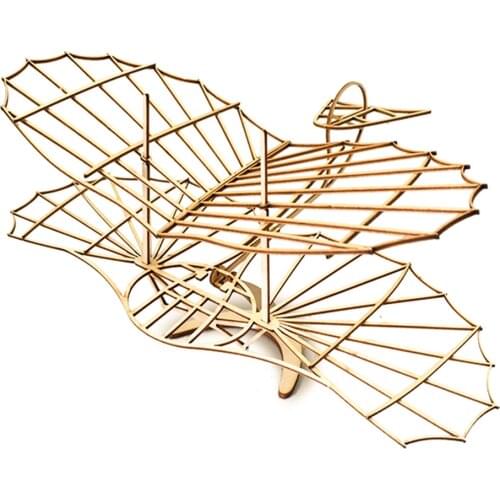 Balsa Wood Airplane Static Lilienthal Glider DIY Puzzle Model Kit (Small Size)