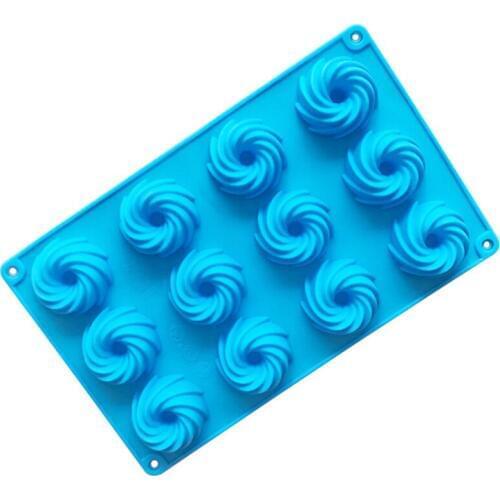 Silicone Mold Vortex Shape For Cookie Decorating Pans Baking Mousse Brownie Chiffon Sponge Cakes Pan Molds Tools