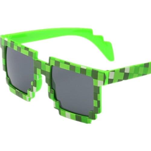 Sunglasses Men Thug Life Brand Designer Men Womens 8 Bits Pixel Retro Sunglasses Female Male Mosaic Sun Glasses