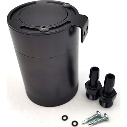 Baffled Oil Catch Can Tank 2-Port 3/8" NPT Inlet Outlet
