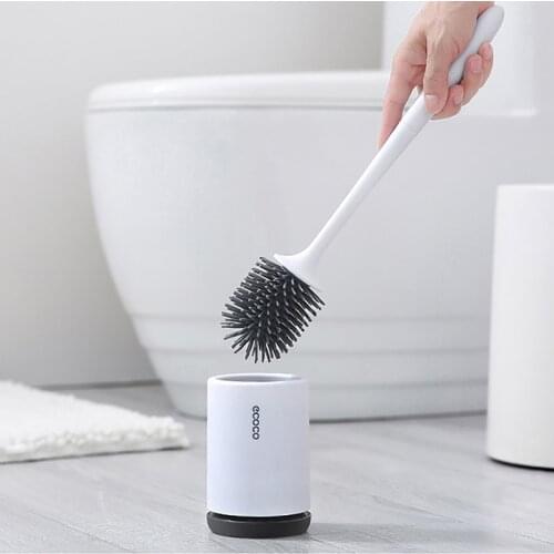 Convenient Silicone Toilet Brush Holder Quick Drain Cleaning Brush Tools Household Quick Drying Holder