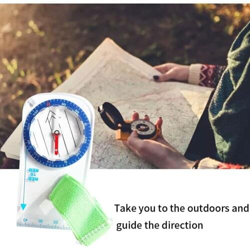 Military Compass 1PC Outdoor Equipment Footprint Travel Tools Transparent Plastic Naturehike Multi-Tool Tourist Compass Map