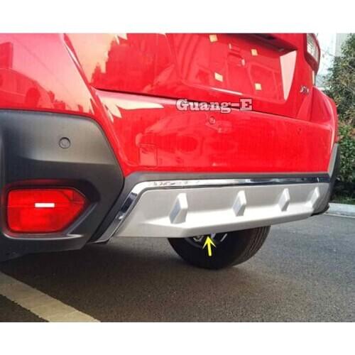 Car Cover Protection ABS Chrome Trim Back Rear Tail Bottom Grid Grill Grille Bumper Edge 1pcs For SUBARU XV 2018 2019 2020