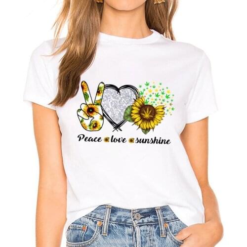 Lady Tops Floral Pattern Tshirt Ladies Womens Graphic Female Tee T-Shirt White T Shirt Women New Summer Short Sleeve