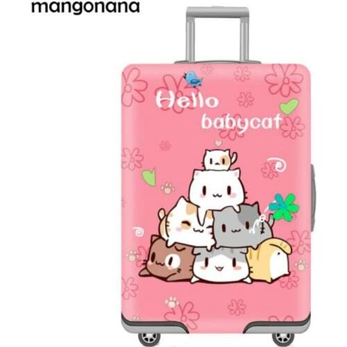 1PC 18"-32'' Cute Hello Babycat Elastic Travel Luggage Cover Suitcase Protective Case Protector