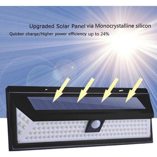 118 LED Solar Light Outdoor Solar Lamp Motion Sensor Solar Powered Spotlight 3 Modes Wall Sunlight For Street Garden Decoration