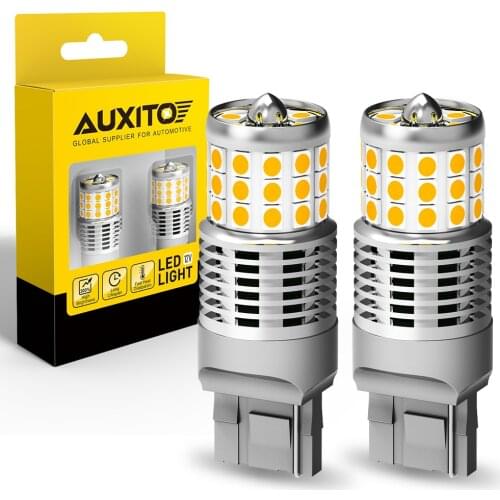 2Pcs No Hyper Flash T20 7440 W21W Wy21W Car Turn Signal Lights LED Canbus Lamp For Toyota Corolla Camry Avensis RAV-4 Error Free