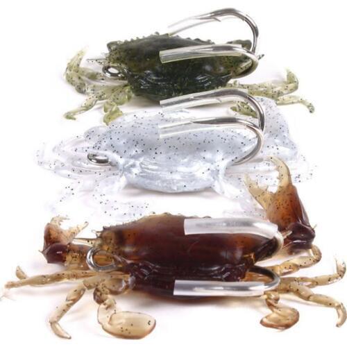 3D Soft Simulation Crab Lure Bait River Hook Fishing Tackle 100mm/19g Artificial Fishing Lure New Arrival